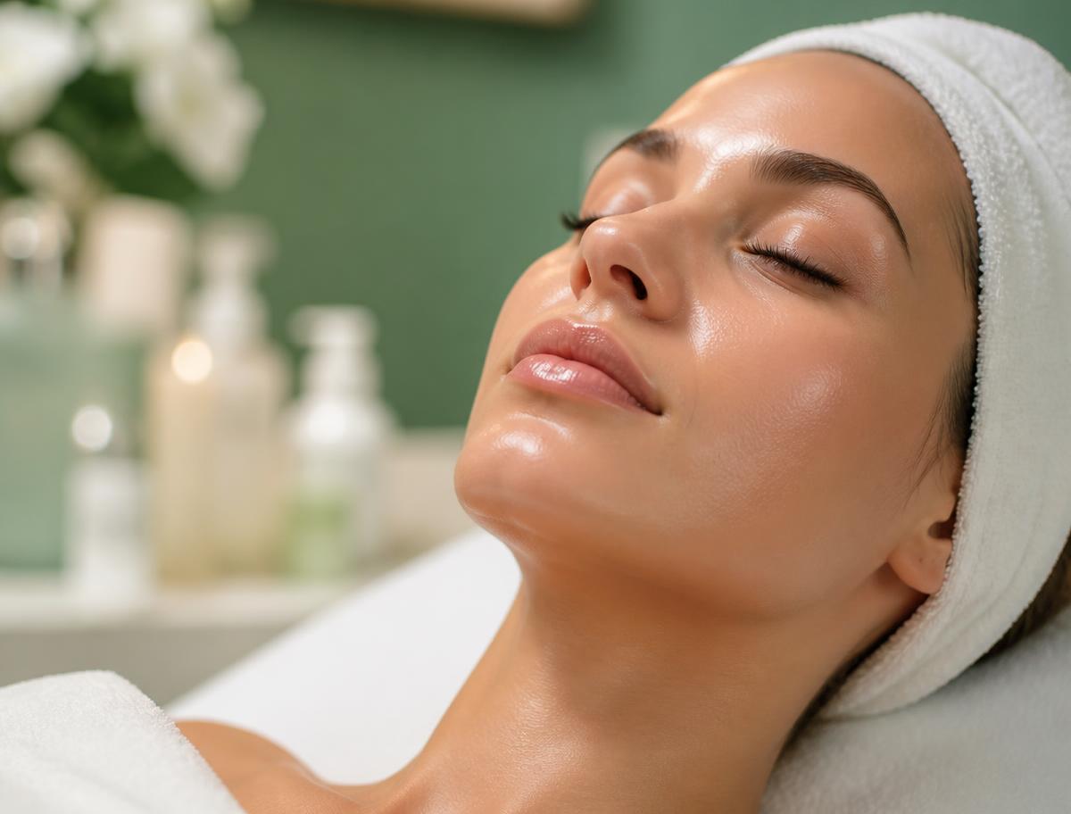 Pele radiante e saudável após tratamento de peeling facial